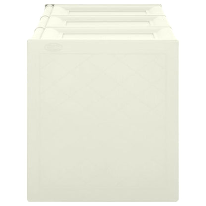 Baule per Cuscini Crema 125x40x42 cm 130 L