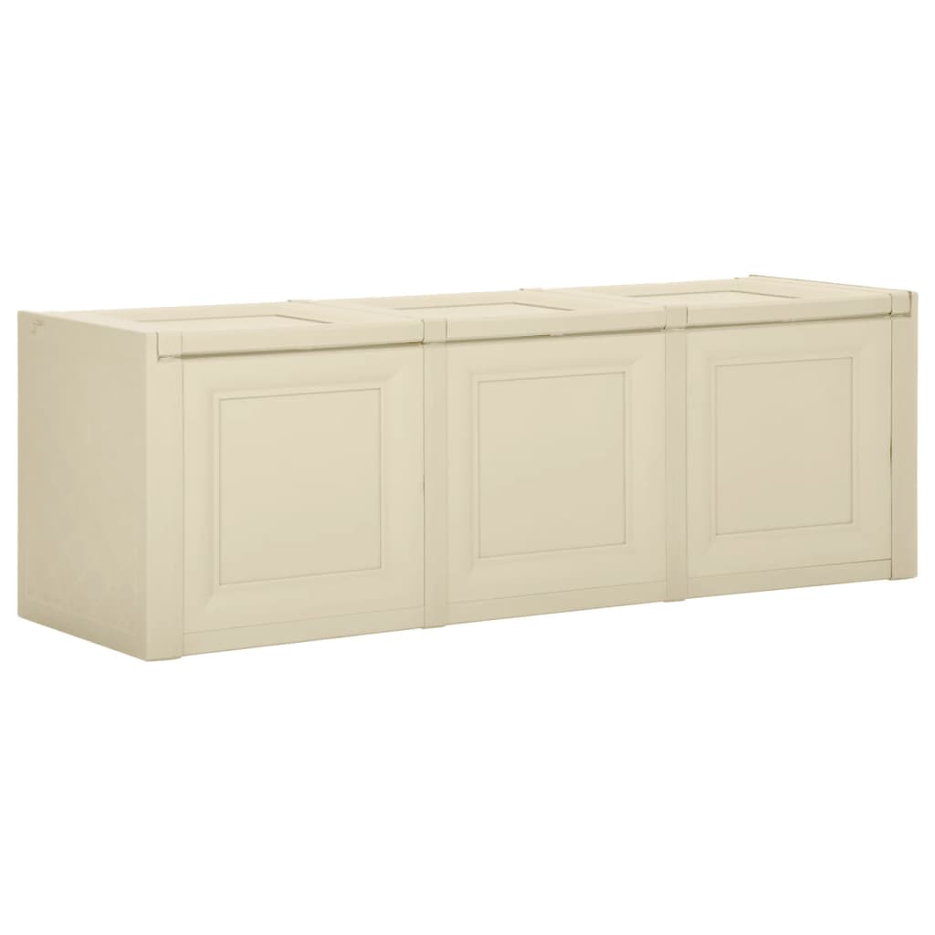Baule per Cuscini Bianco Angora 125x40x42 cm 130 L