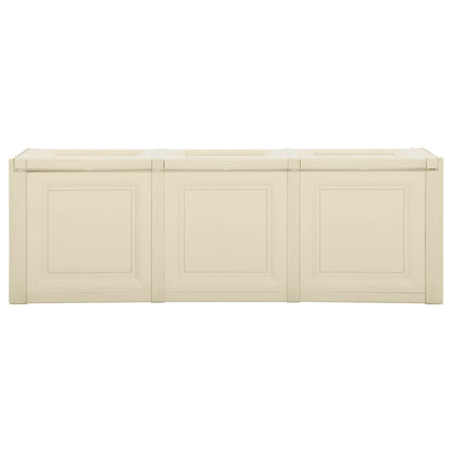 Baule per Cuscini Bianco Angora 125x40x42 cm 130 L