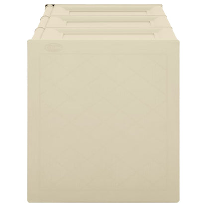 Baule per Cuscini Bianco Angora 125x40x42 cm 130 L