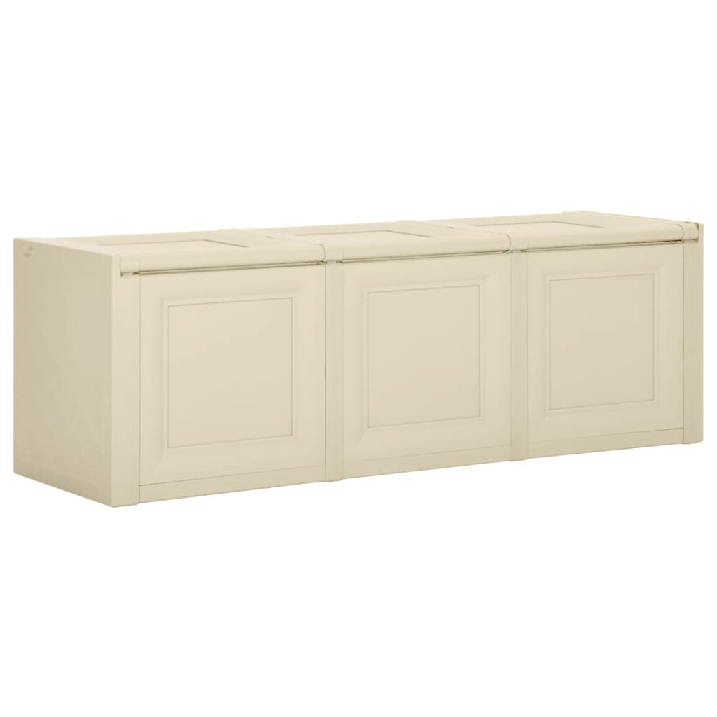 Baule per Cuscini Bianco Angora 125x40x42 cm 130 L
