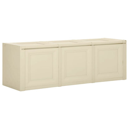 Baule per Cuscini Bianco Angora 125x40x42 cm 130 L
