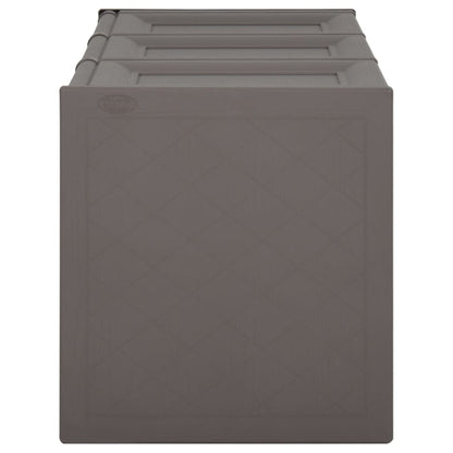 Baule per Cuscini Grigio 125x40x42 cm 130 L