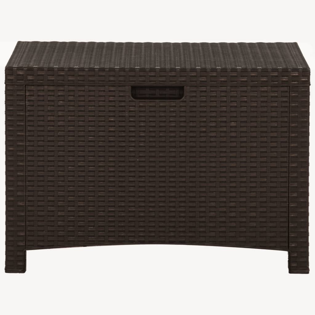 Baule da Giardino 60x54x41 cm in Rattan PP Marrone
