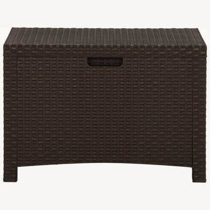 Baule da Giardino 60x54x41 cm in Rattan PP Marrone