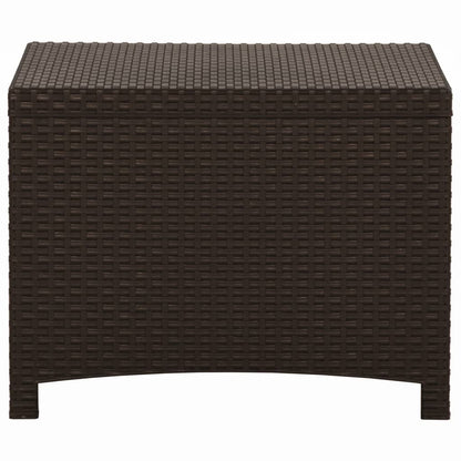Baule da Giardino 60x54x41 cm in Rattan PP Marrone
