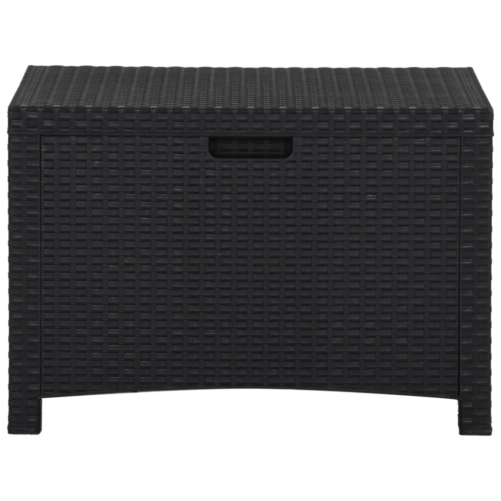 Baule da Giardino 60x54x41 cm in Rattan PP Grafite