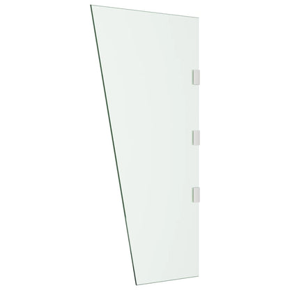 Pannello Laterale Tettoia Trasparente 50x100 cm Vetro Temperato