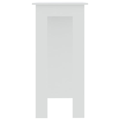 Tavolino da Bar con Ripiani Bianco 102x50x103,5cm in Truciolato