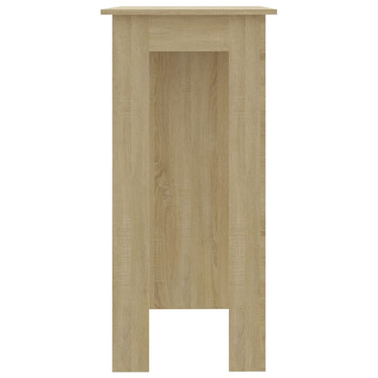 Tavolino da Bar con Ripiani Sonoma 102x50x103,5cm in Truciolato