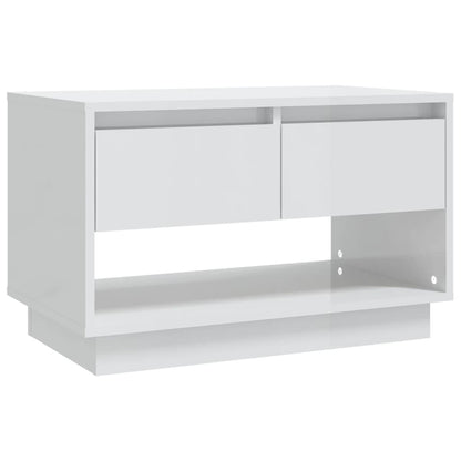 Mobile Porta TV Bianco Lucido 70x41x44 cm in Truciolato