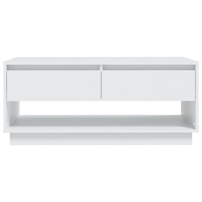 Tavolino da Salotto Bianco 102,5x55x44 cm in Truciolato