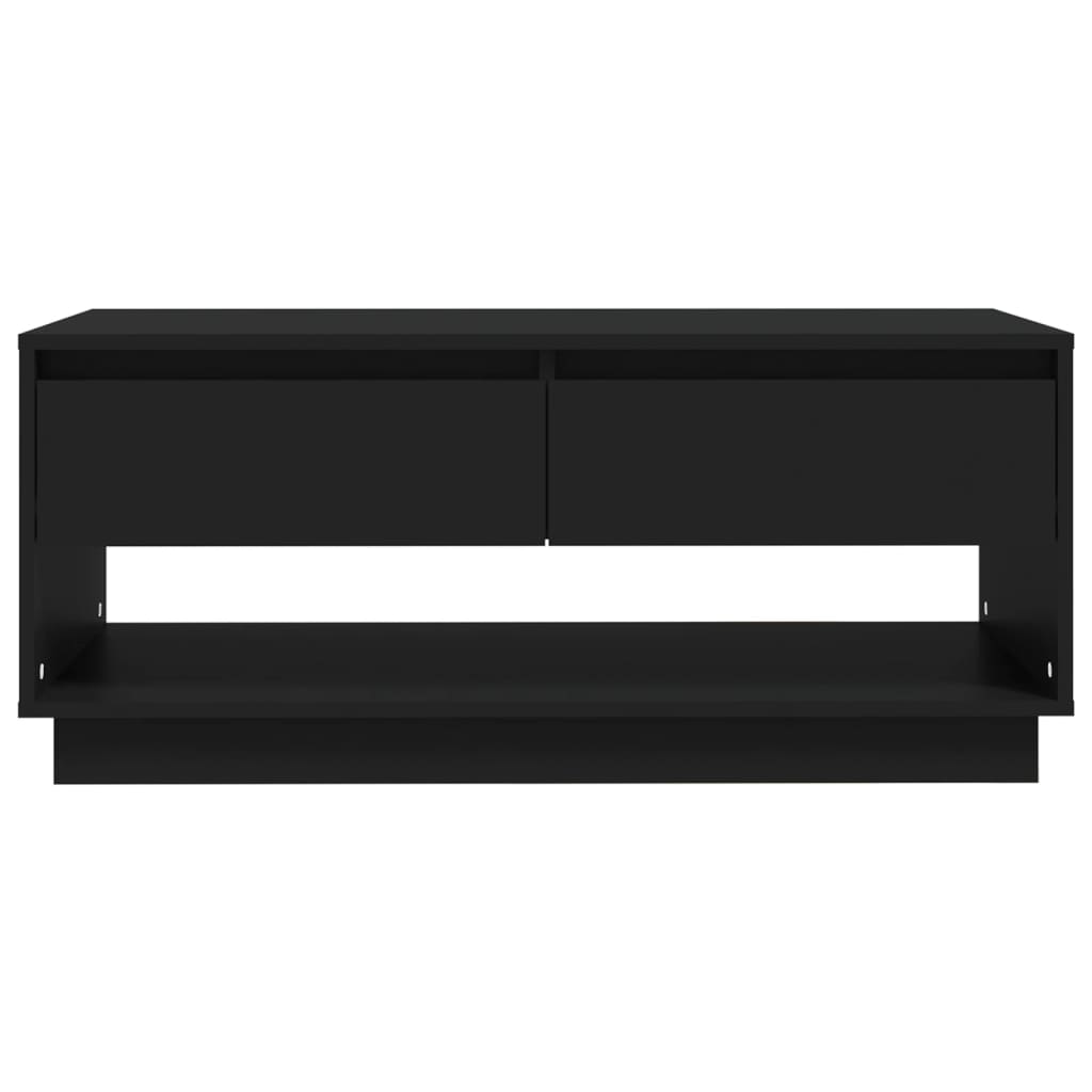 Tavolino da Salotto Nero 102,5x55x44 cm in Truciolato