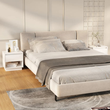 Comodini 2 pz Bianco Lucido 45x34x44 cm in Truciolato