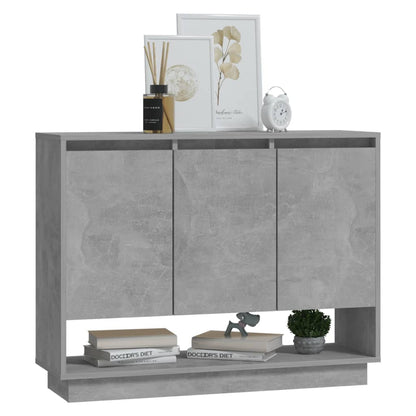 Credenza Grigio Cemento 97x31x75 cm in Truciolato
