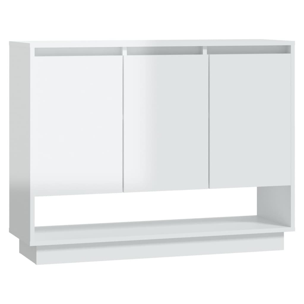 Credenza Bianca Lucida 97x31x75 cm in Truciolato