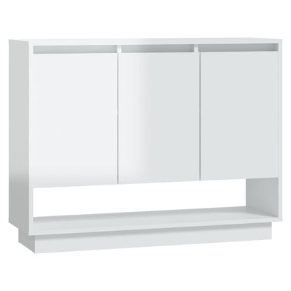 Credenza Bianca Lucida 97x31x75 cm in Truciolato