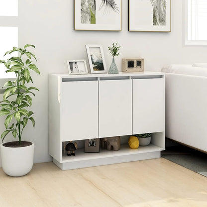 Credenza Bianca Lucida 97x31x75 cm in Truciolato