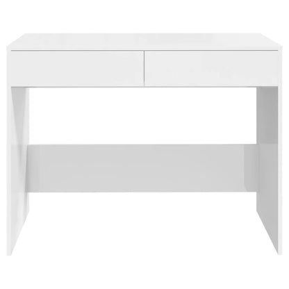 Scrivania Bianco Lucido 101x50x76,5 cm in Truciolato
