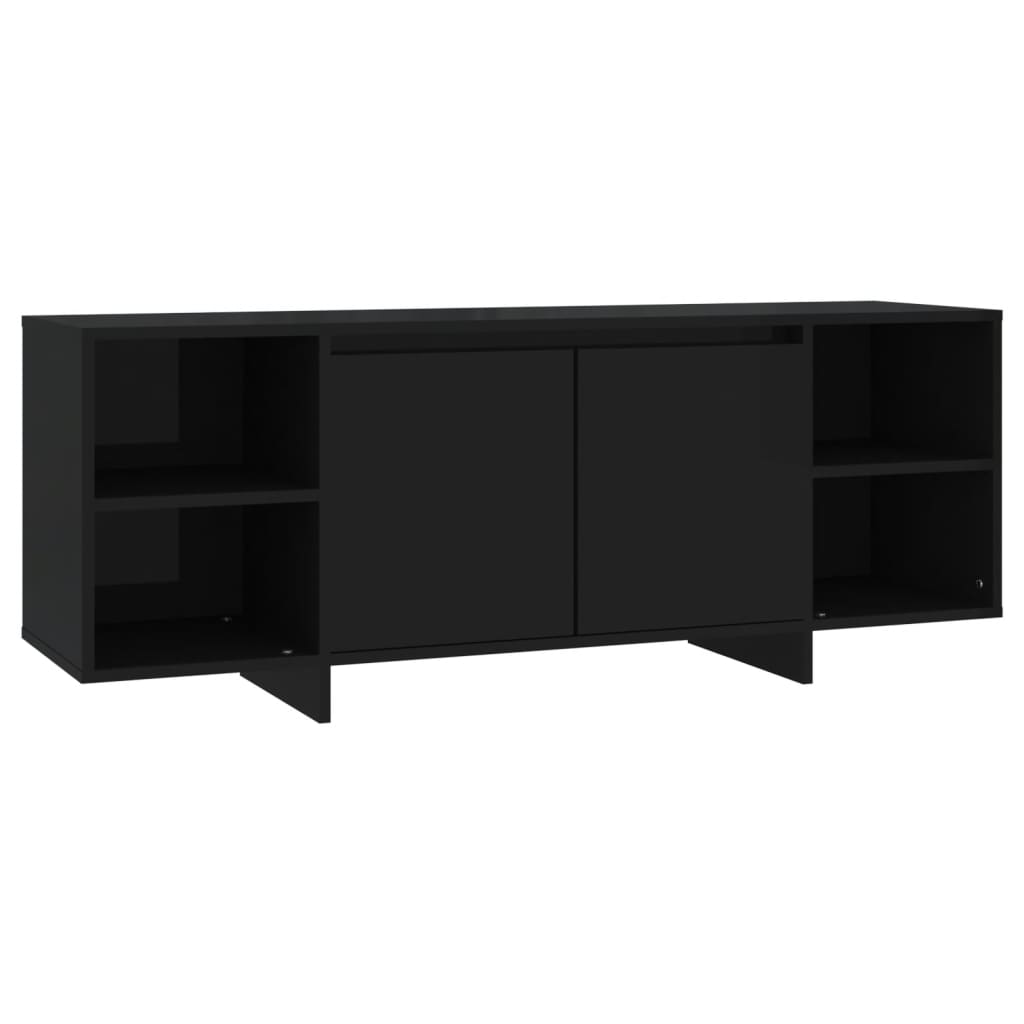 Mobile Porta TV Nero 130x35x50 cm in Truciolato