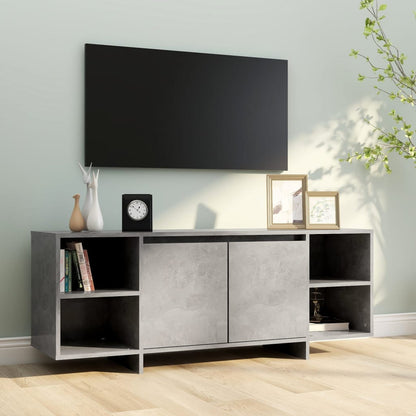 Mobile TV Grigio Cemento 130x35x50 cm in Truciolato