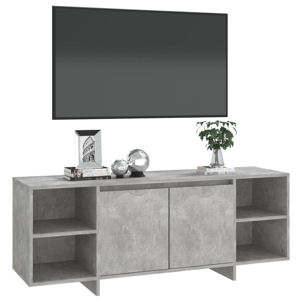 Mobile TV Grigio Cemento 130x35x50 cm in Truciolato