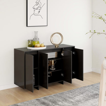 Credenza Nera 120x41x75 cm in Truciolato