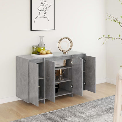 Credenza Grigio Cemento 120x41x75 cm in Truciolato