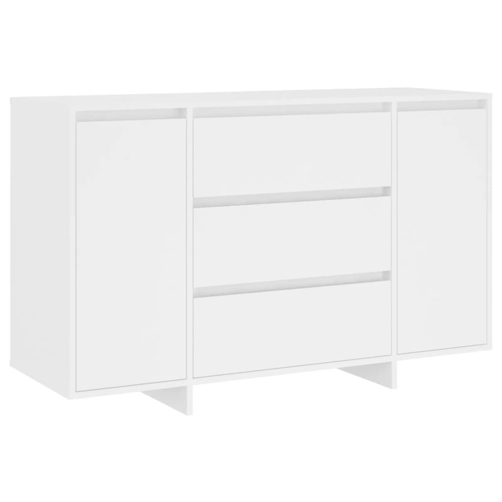 Credenza con 3 Cassetti Bianca 120x41x75 cm in Truciolato