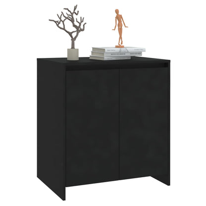 Credenza Nera 70x41x75 cm in Legno Multistrato