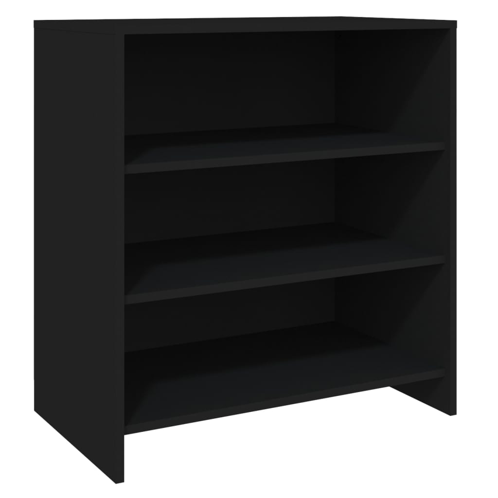 Credenza Nera 70x40,5x75 cm in Truciolato