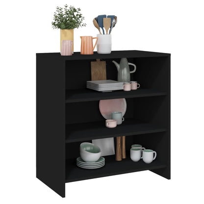 Credenza Nera 70x40,5x75 cm in Truciolato