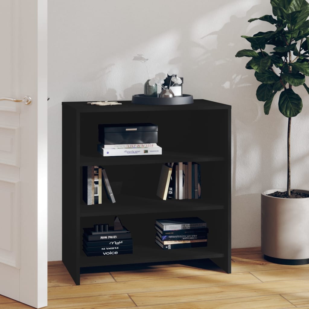 Credenza Nera 70x40,5x75 cm in Truciolato