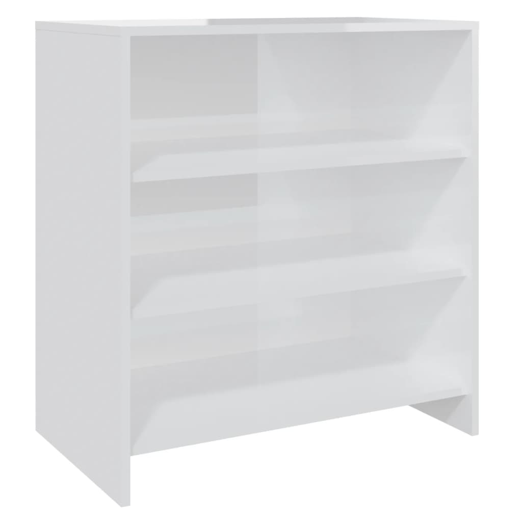 Credenza Bianco Lucido 70x40,5x75 cm in Truciolato