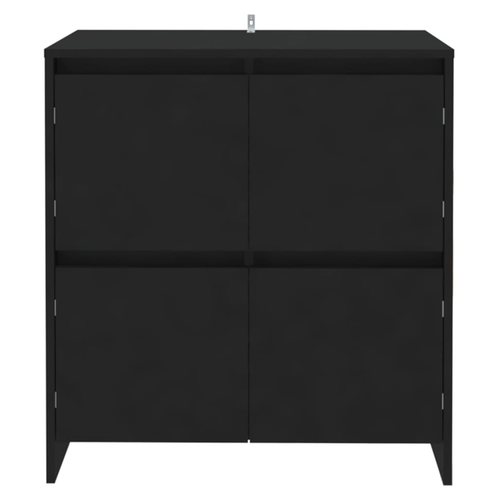 Credenza Nera 70x41x75 cm in Truciolato
