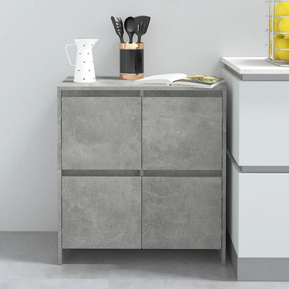 Credenza Grigio Cemento 70x41x75 cm in Truciolato