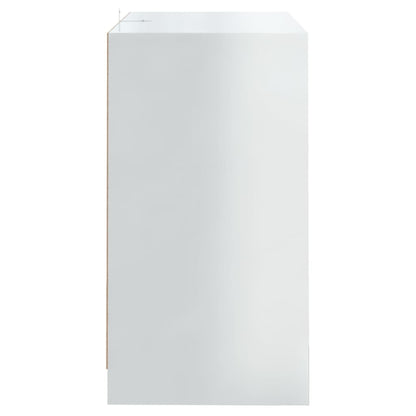 Credenza Bianco Lucido 70x41x75 cm in Truciolato