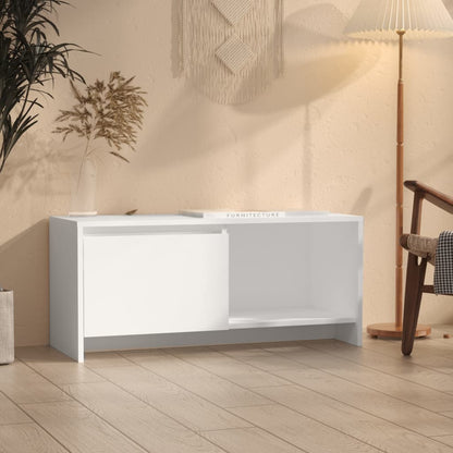 Mobile Porta TV Bianco 90x35x40 cm in Legno Multistrato