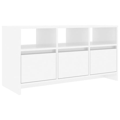 Mobile Porta TV Bianco Lucido 102x37,5x52,5 cm in Truciolato