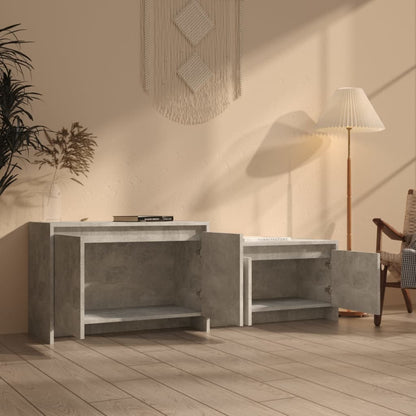 Mobile TV Grigio Cemento 146,5x35x50 cm in Truciolato