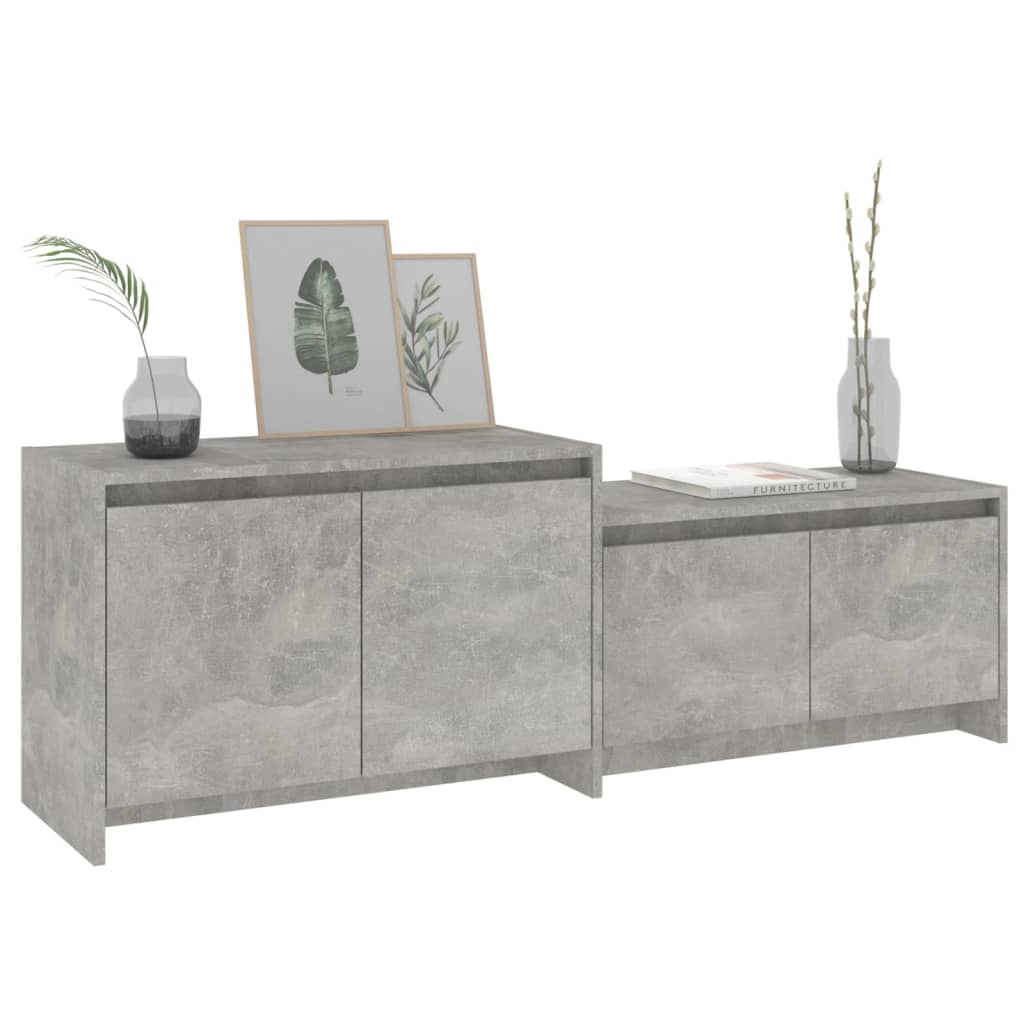 Mobile TV Grigio Cemento 146,5x35x50 cm in Truciolato