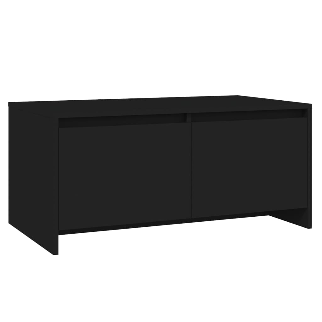 Tavolino da Salotto Nero 90x50x41,5 cm in Legno Multistrato