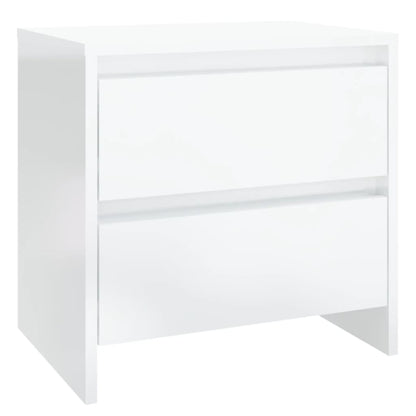 Comodini 2 pz Bianco Lucido 45x34,5x44,5 cm in Truciolato