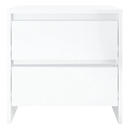 Comodini 2 pz Bianco Lucido 45x34,5x44,5 cm in Truciolato