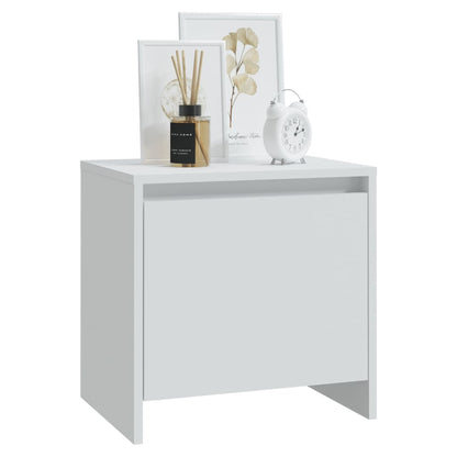 Comodino Bianco 45x34x44,5 cm in Truciolato