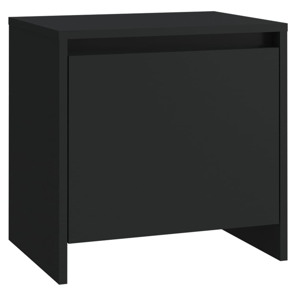 Comodino Nero 45x34x44,5 cm in Truciolato
