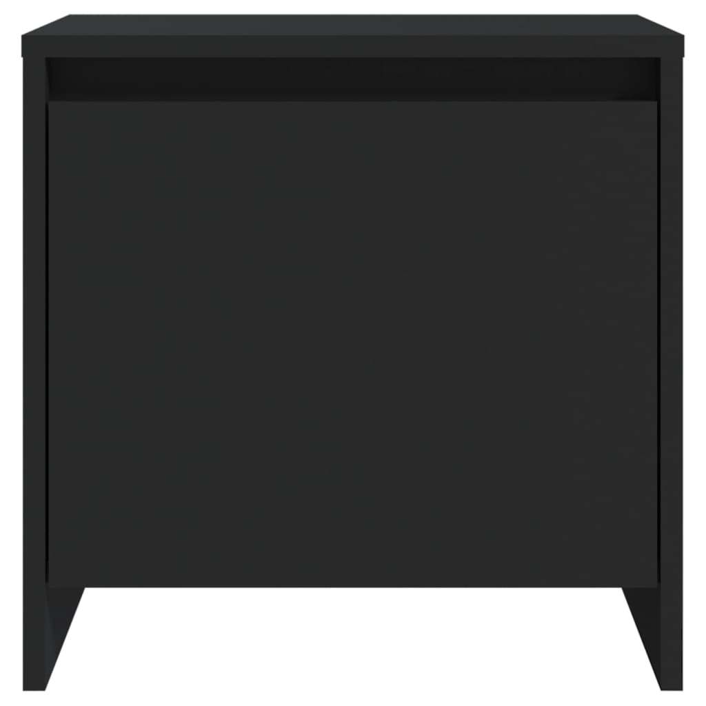 Comodino Nero 45x34x44,5 cm in Truciolato