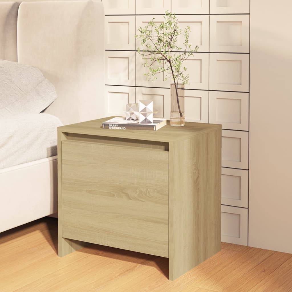 Comodini 2 pz Rovere Sonoma 45x34x44,5 cm in Truciolato
