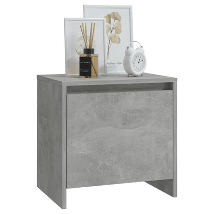 Comodini 2 pz Grigio Cemento 45x34x44,5 cm in Truciolato