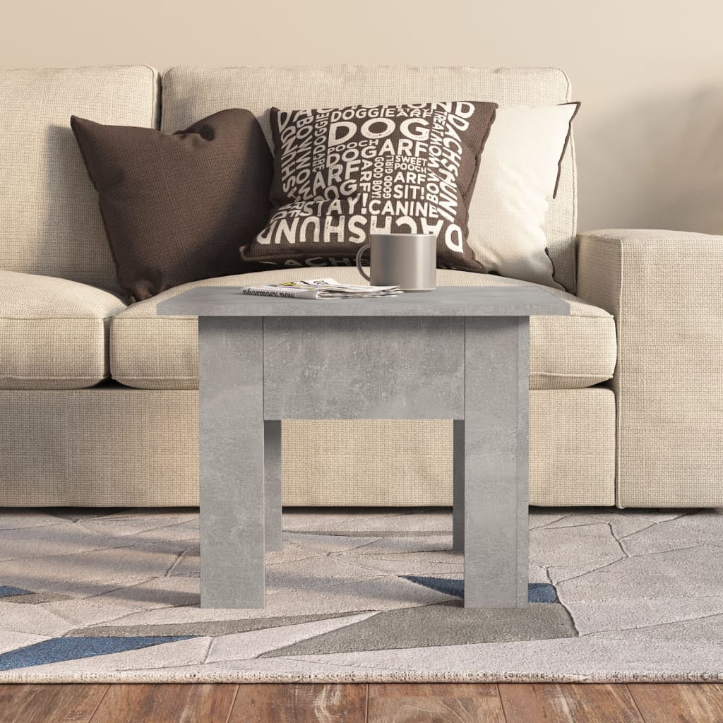 Tavolino da CaffÃ¨ Grigio Cemento 55x55x42 cm in Truciolato